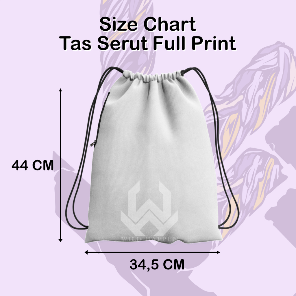 ZCO - Tas Serut String Bag Full Print Thrahser Fire Tas Futsal Mini Soccer Tas Olahraga Gym Motif Sneakers