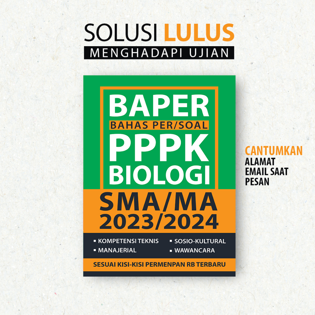 BAHAS PER SOAL PPPK GURU BIOLOGI SMA 2023