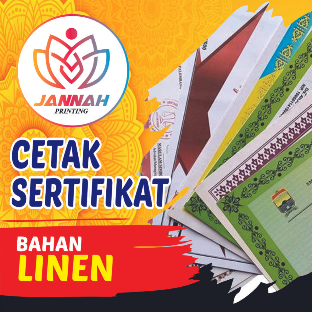 

CETAK SERTIFIKAT LINEN | JANNAH PRINTING
