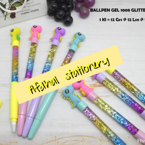 

Jual pen gel gliter air dino saurus tinta gel hitam 12 pcs Berkualitas
