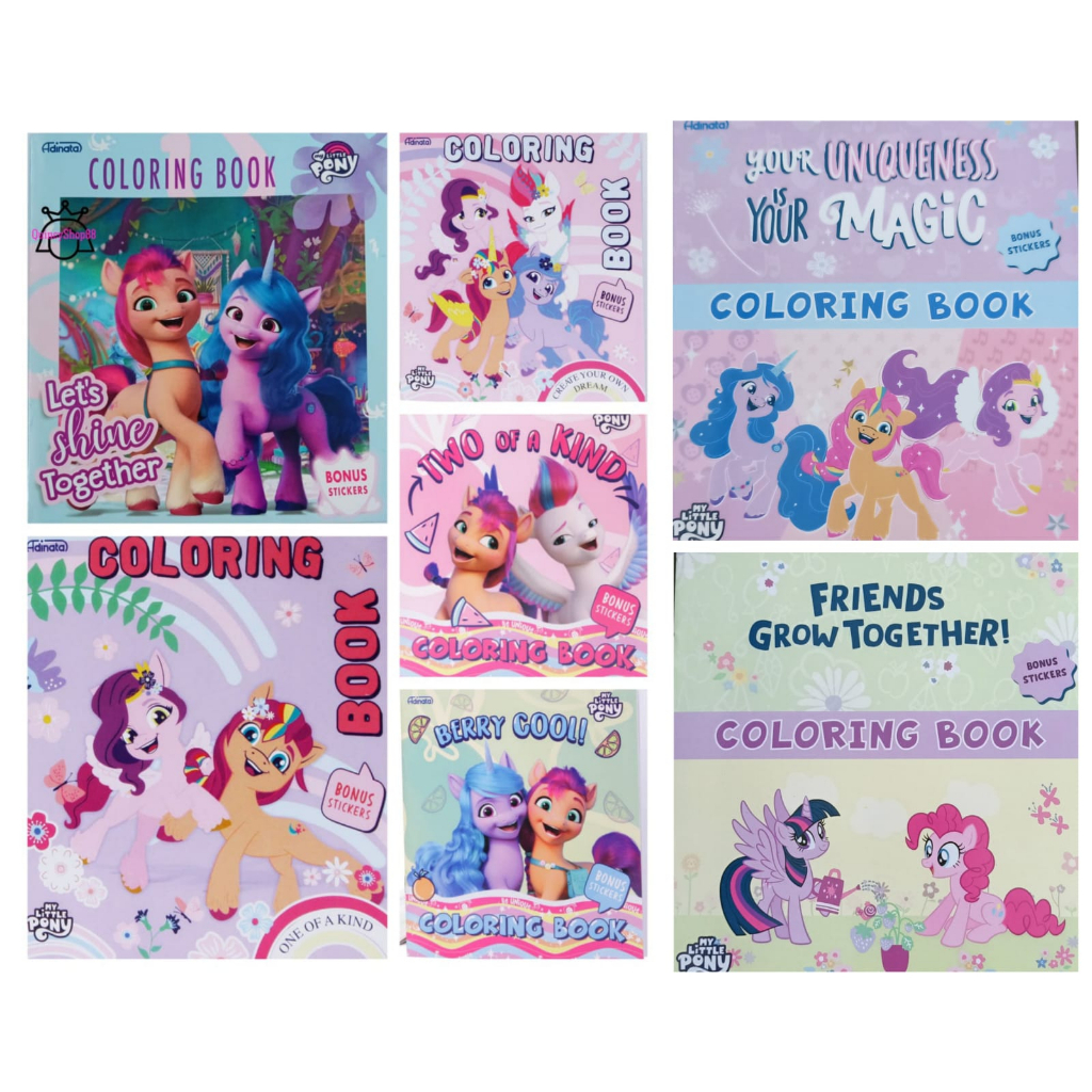 Buku Mewarnai/ Coloring Book My Little Pony + Bonus Stiker