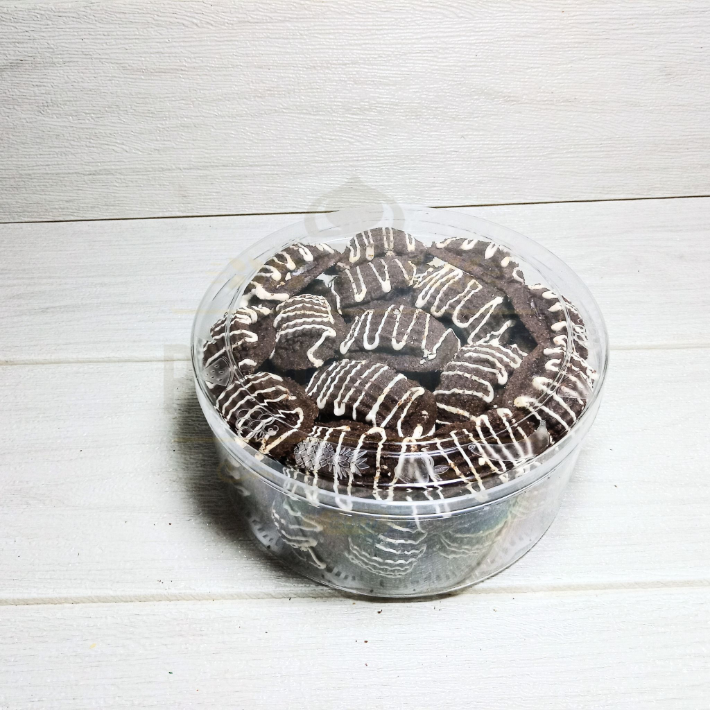 Dark Choco Cookies Cokelat Isi Cokelat Block ( 1 Toples Uk 500gr )