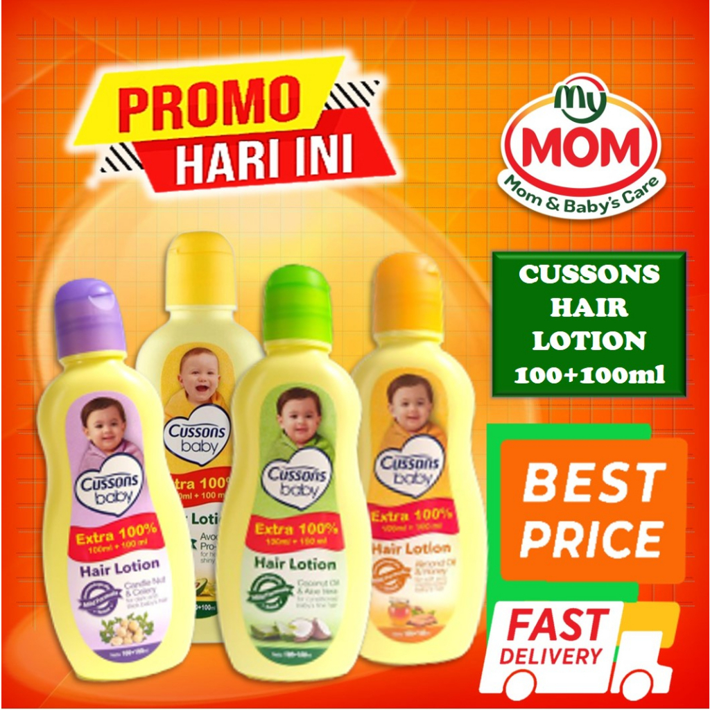 [BPOM] Cussons Baby Hair Lotion 100ml+100ml  &amp; 50ml+500ml / Cusson Hair Lotion Bayi 100 ml + 100 ml &amp; 50 ml + 50 ml/ Minyak Rambut Bayi / MY MOM