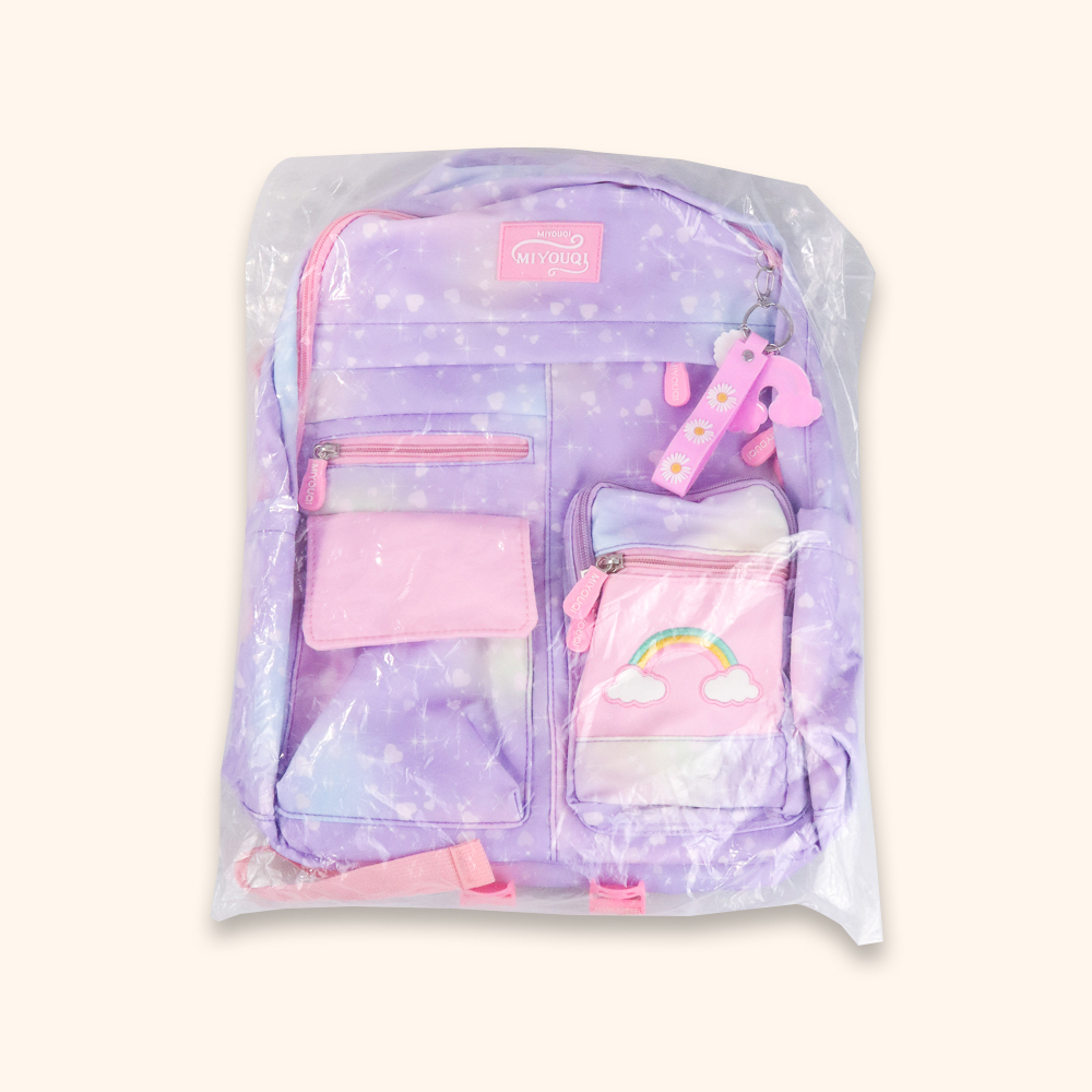 Tas Ransel Sekolah Anak Side Open - ZM251 - Purple