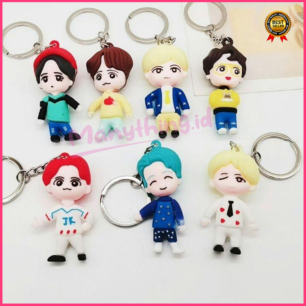 (MANYTHING) GANTUNGAN KUNCI BTS BT21 / GANTUNGAN KUNCI ARTIS KARAKTER KPOP / GANTUNGAN BT21 / SOUVENIR GANTUNGAN KUNCI / KEY CHAIN BTS