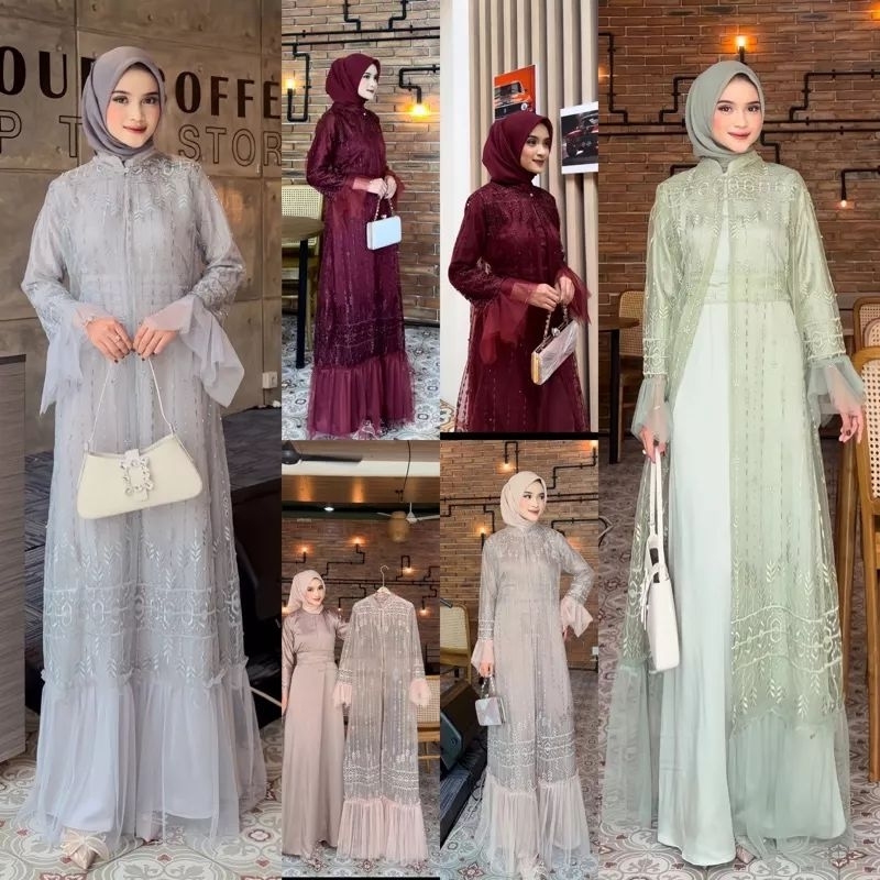 LALISA DRESS / LALISA SET DRESS INNER + OUTER PISAH / Setelan brukat / Dress kondangan / Dress Bride