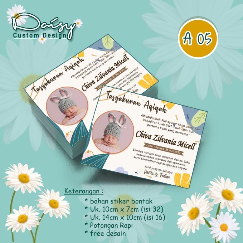 

(PAKET) STICKER TASYAKURAN AQIQAH