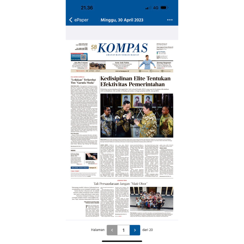 Kompas 4 Baris iklan Kehilangan