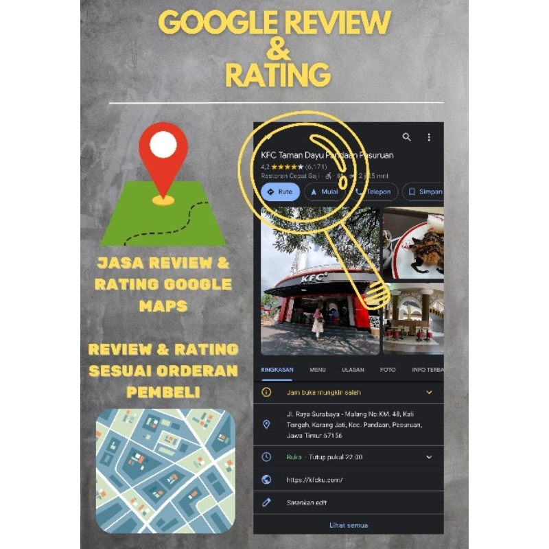 GOOGLE REVIEW RATING ULASAN BERGARANSI