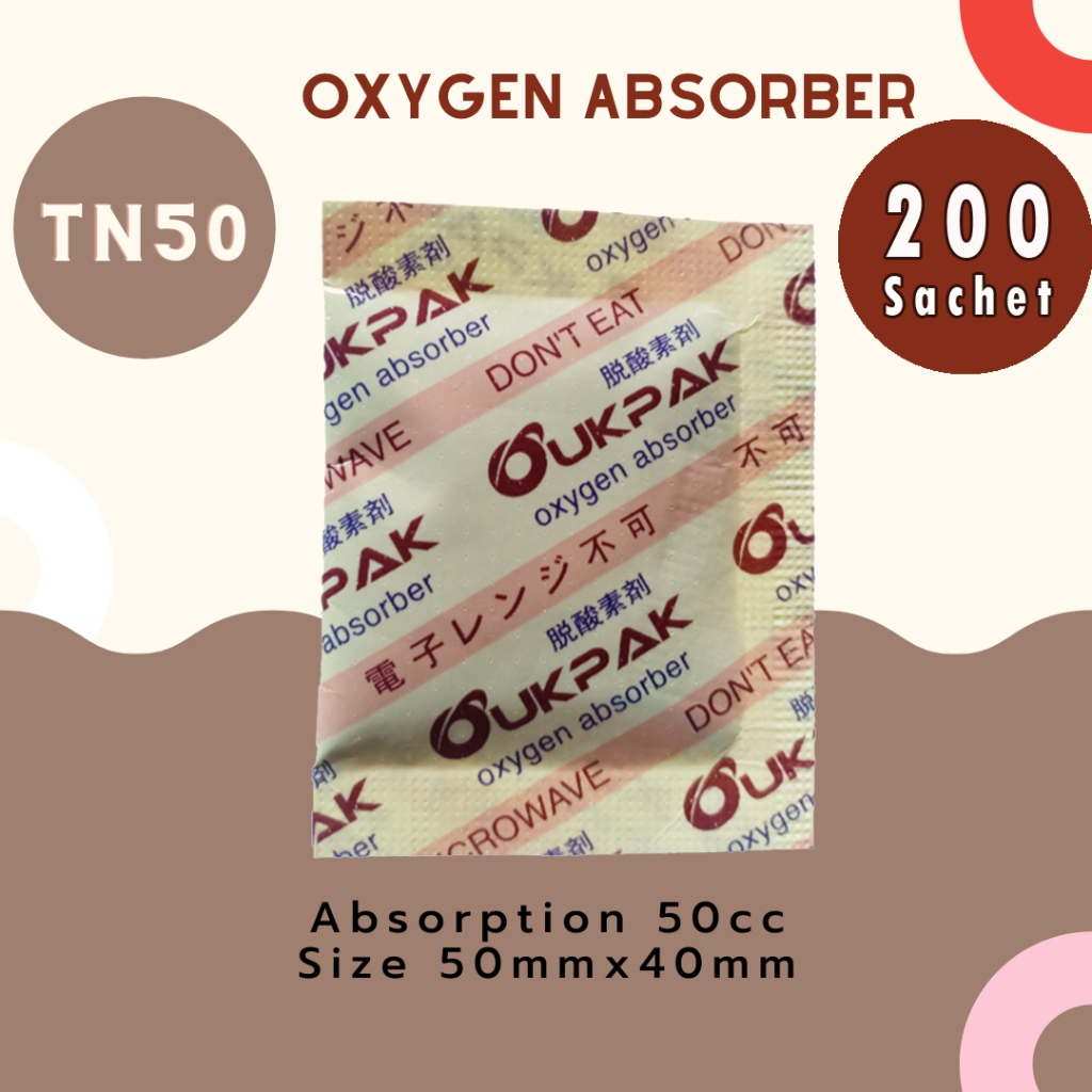 

OUKPAK Pengawet Makanan 50cc Oxygen Absorber Oksigen Halal