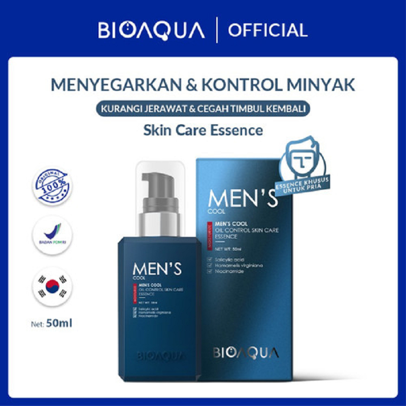 BIOAQUA Men's Skincare | Pencerah Wajah | Oil Control &amp; Memudarkan Bekas Jerawat