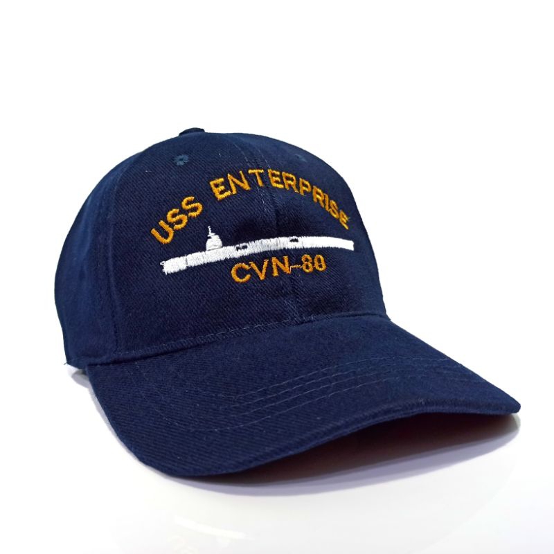 Topi USS Enterprise CVN 80 Kapal Perang Navy Seal Usa Bordir Polo Cap Baseball