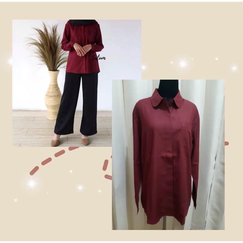 [PRELOVED] Kemeja Toyobo Maroon by Tatum