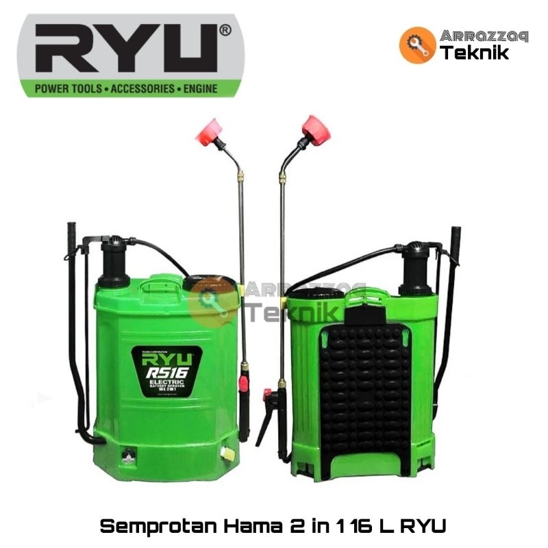 RYU Semprotan Hama 2 in 1 Electric dan Manual 16 L Power Sprayer RS16