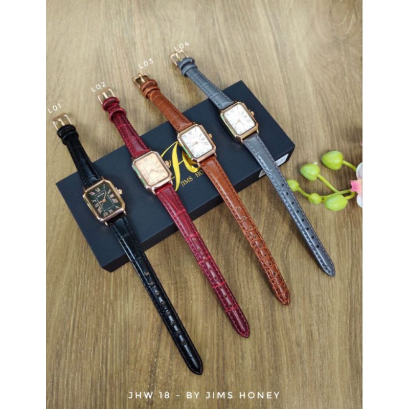 Jims honey JHW18-Jam tangan wanita Jims honey jhw18-jam tangan kecil imut lucu JHW 18 strap croco-ja