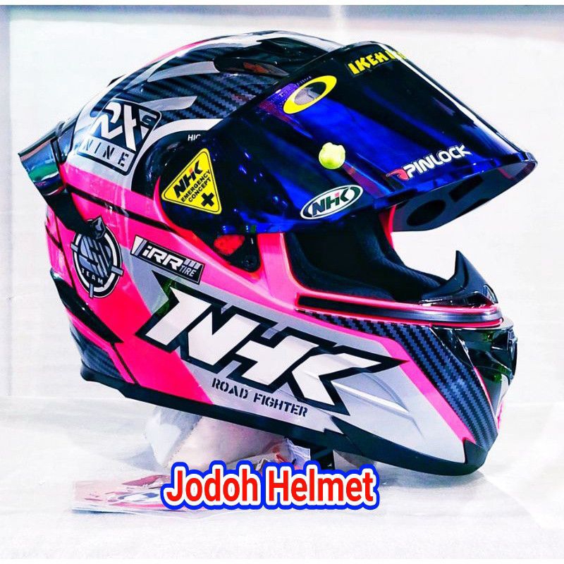 HELM NHK RX9 RACER PINK FLOURECENT SILVER