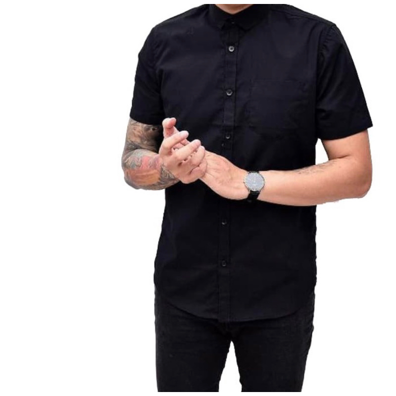 KEMEJA PRIA POLOSAN LENGAN PENDEK TOPMAN PAKAIAN PRIA