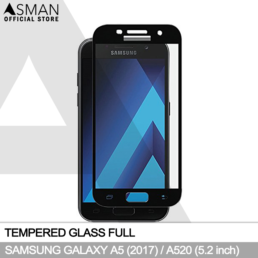 Tempered Glass Full Samsung Galaxy A5 2017 / A520 (5.2&quot;) | Anti Gores Kaca - Hitam