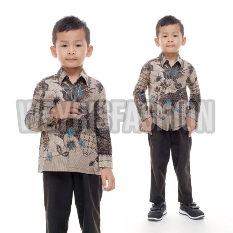 TERBARU Couple Sweet | Kids Batik Couple Baju Kemeja Hem Couple Ayah dan Anak Laki-laki Batik Motif Sekarjagad