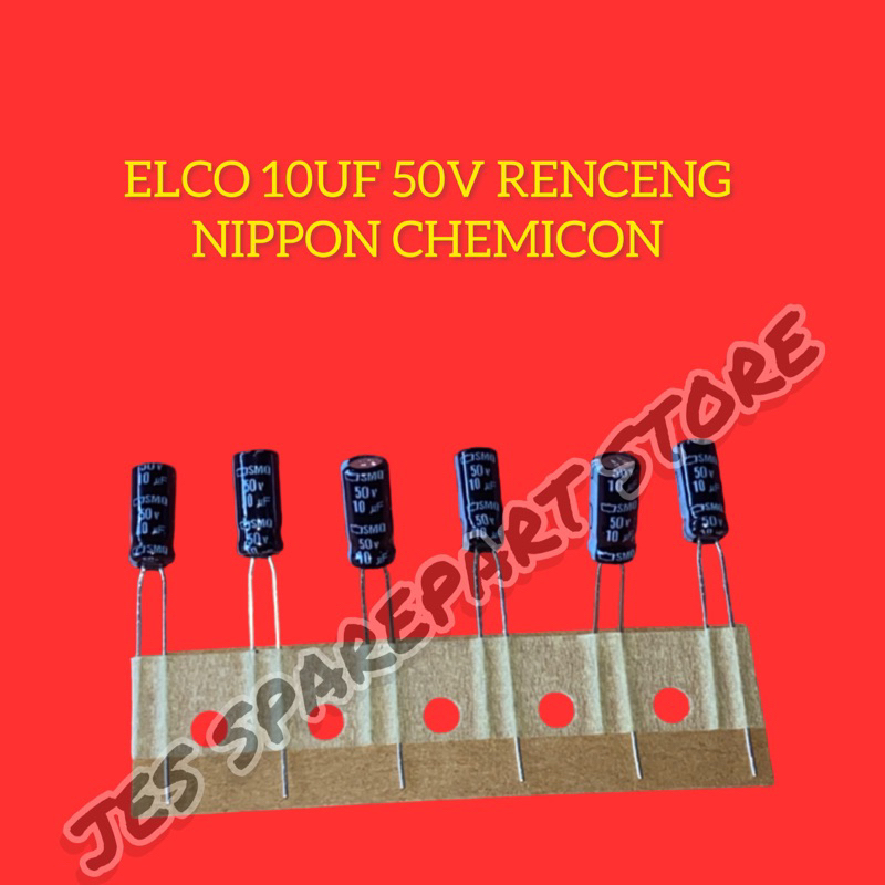 ELCO 10UF 50V RENCENG ORIGINAL NIPPON CHEMICON