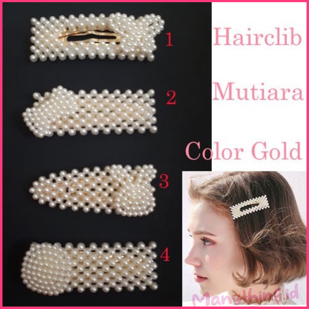 Jepit korea mutiara model |  Korean Pearl Hairpin | Jepitan Rambut