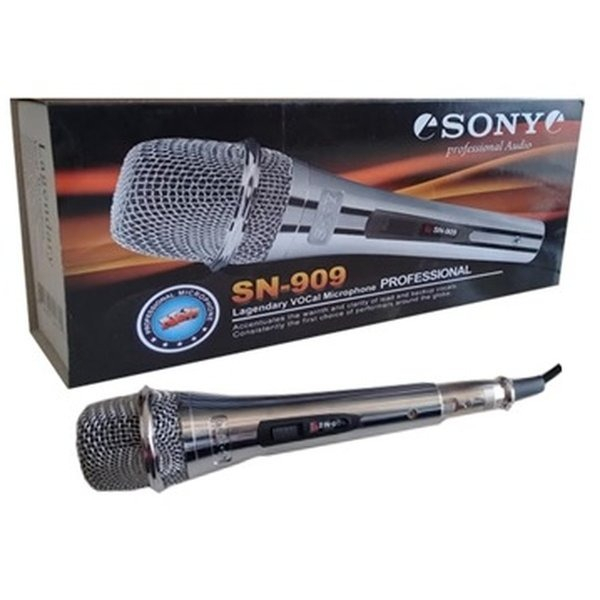 MIC KABEL VE SONY EX SN-909 MIC KARAOKE MICROPHONE VOCAL DUS GOLD MIC SONY EX SN-909