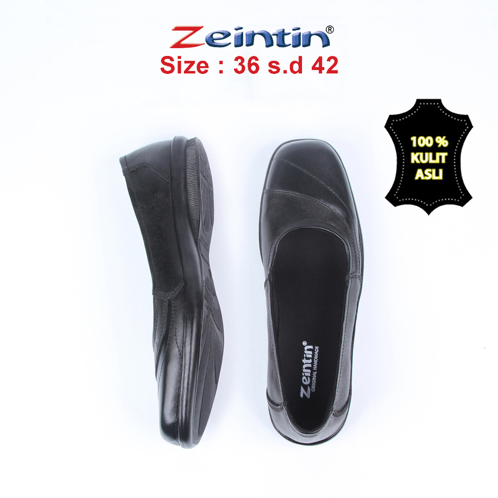 Zeintin - Sepatu Wanita Pantofel Loafers Kulit Asli Kasual Formal Fashion Sepatu Kerja Kuliah Sekolah Wanita BJ