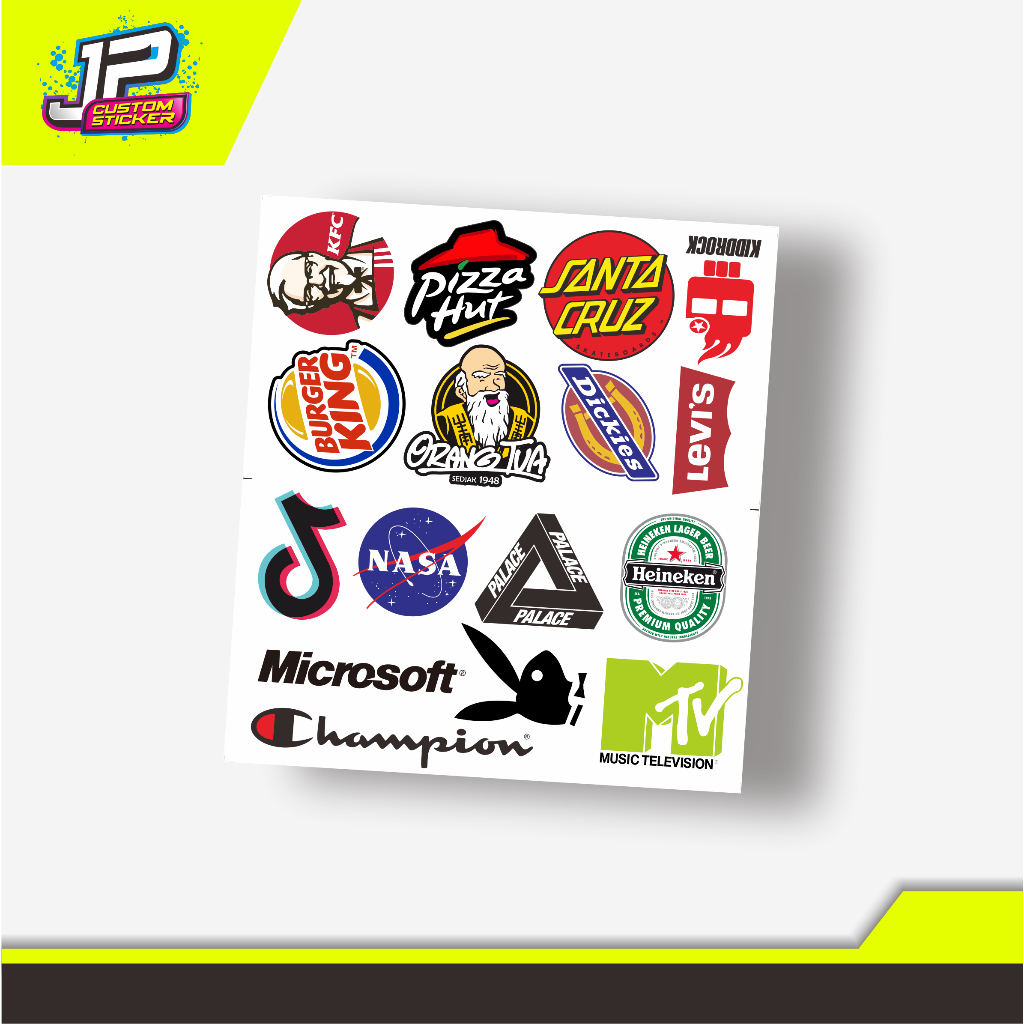 

40 PCS STICKER AESTHETIC LOGO BRAND TERMURAH