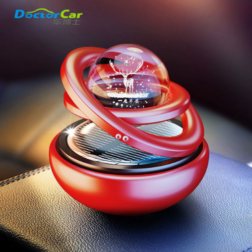 2 IN 1 Parfum Pajangan Dashboard Mobil Kristal Rusa Berputar Menggunakan Sinar Matahari