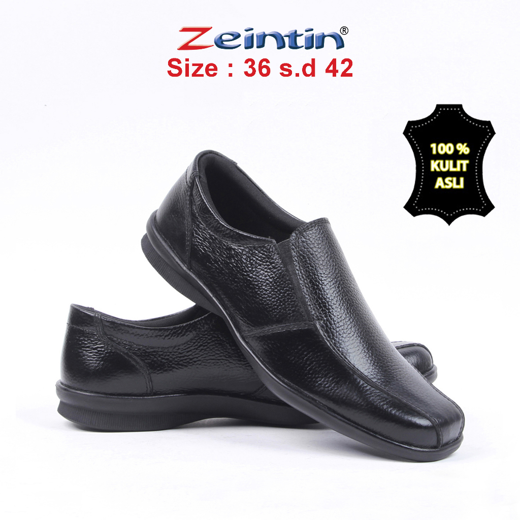 Zeintin - Sepatu Pantofel Wanita Bahan Kulit Sapi Asli Brand Local Sepatu Kerja Sepatu Kantor Wanita Sepatu Formal Bahan Kulit Original Zeintin BJ