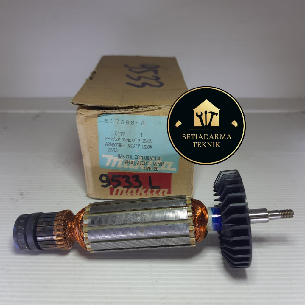 ARMATURE MAKITA 9533L ORIGINAL // ANGKER MAKITA 9533L ORI PN: 517588-8
