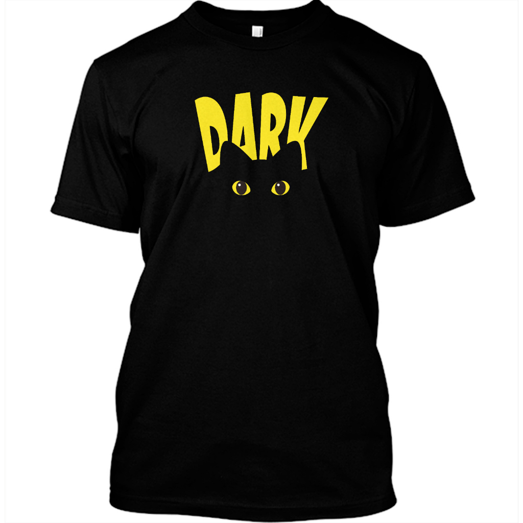 LUVfashion Kaos Dewasa MYSTERIOUS CAT Unisex (Pria &amp; Wanita) Cotton Combed 30s Merah