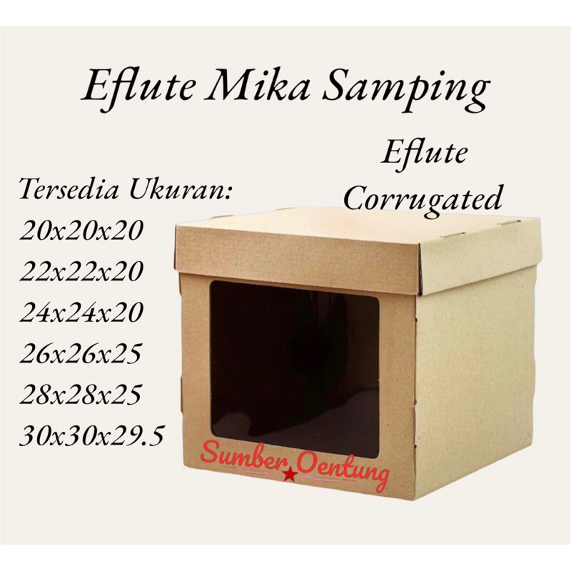 

DUS EFLUTE TEBAL MIKA SAMPING SOUVENIR KARTON KOTAK BOX HAMPERS KUE