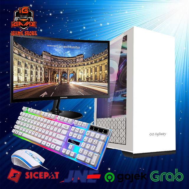 Paket Lengkap Full SET PC GAMING AMD Ryzen 7 5700X/DDR4 16GB/Monitor 24&quot; Siap Pakai