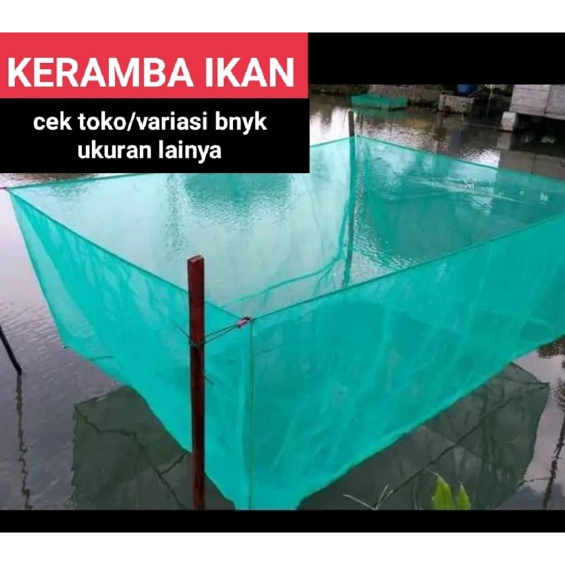 keramba ikan 2x1x1 jaring hapa ikan kasa hijau