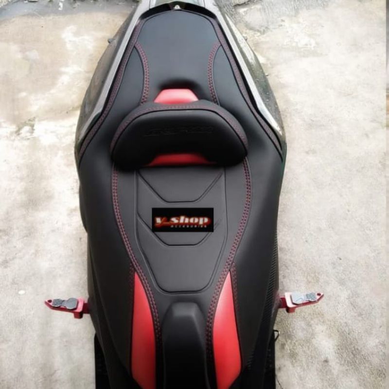 Cover Sarung Kulit Jok Custom Aerox Conected All New & Aerox Old Modifikasi