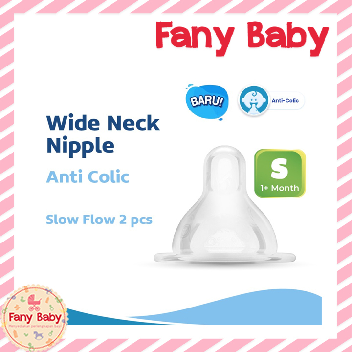 CUSSONS BABY NIPPLE SILICONE WIDE NECK ISI 2PCS