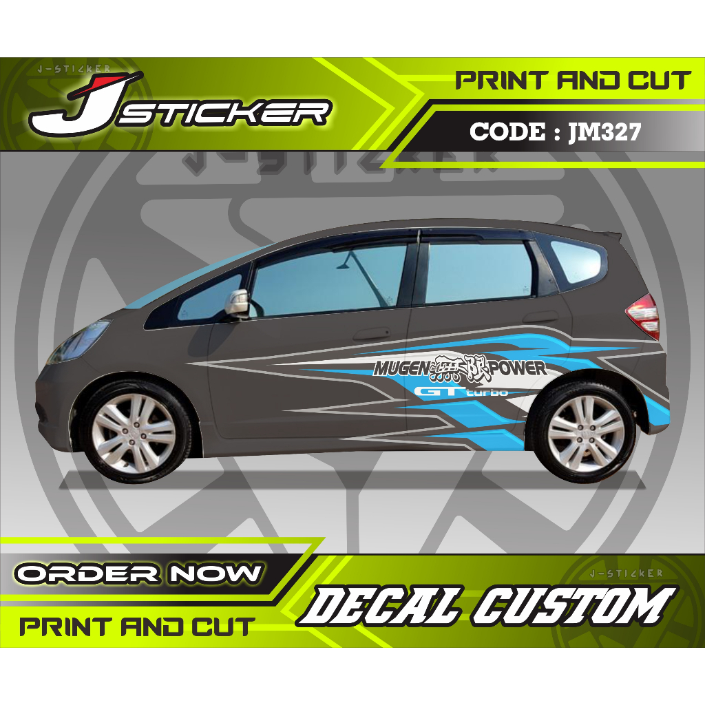 sticker striping printing mobil jazz brio agya aylacalya sigra