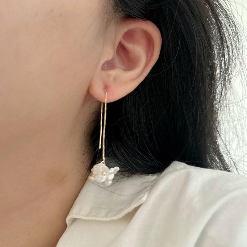 Ark.co - Evanna Freshwater Pearls earrings (1 pc) anting mutiara threader