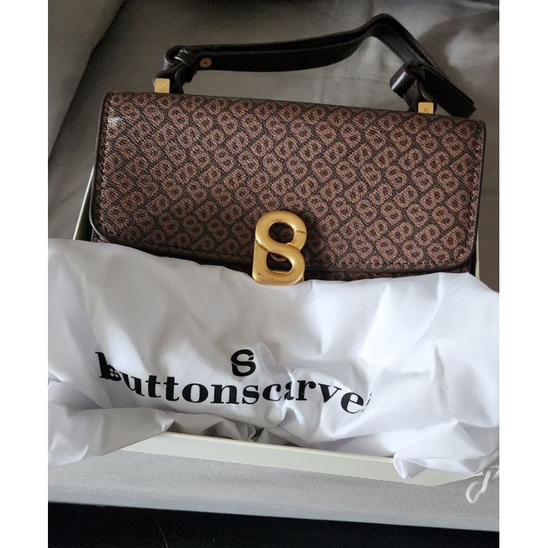 PRELOVED Buttonscarves Audrey Canvas Bag Brown
