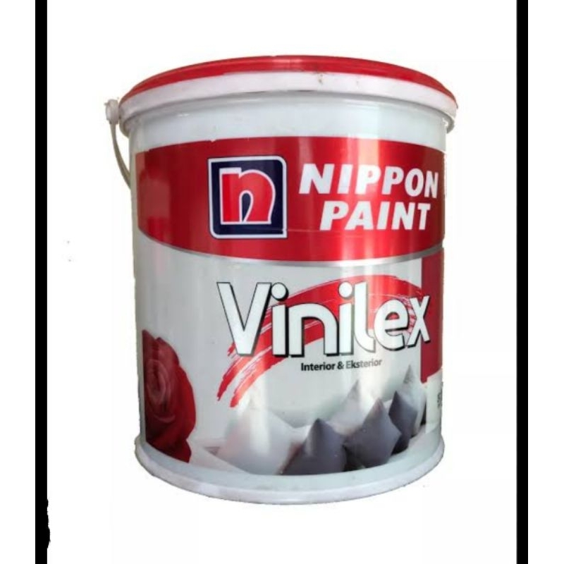 CAT VINILEX NIPPON PAINT INTERIOR &amp; EXTERIOR  WARNA WHITE 5KG