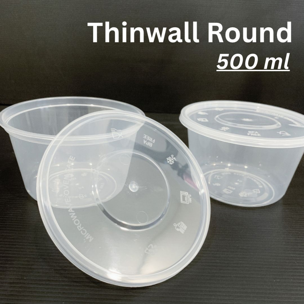 Thinwall bowl 500 ml / mangkok makan plastik