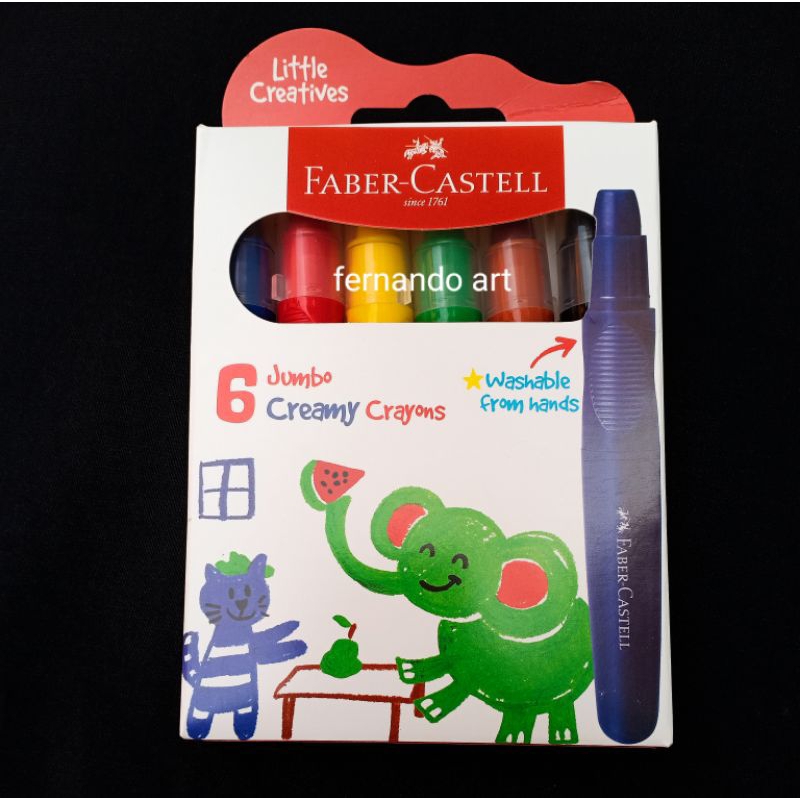 

Crayon Silky Jumbo Fabercastell 6 Warna / 6 Jumbo Creamy Crayon Washable Fabercastell