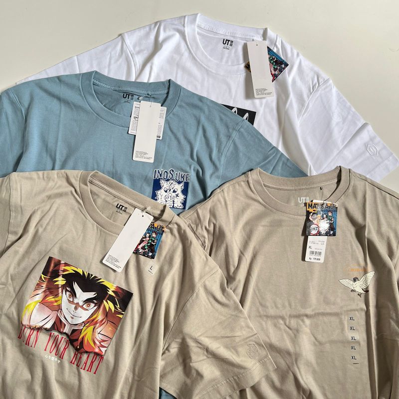 UNIQLO X DEMON SLAYER ORIGINAL / UT KIMETSU NO YAIBA UNISEX / KAOS ANIME ORIGINAL