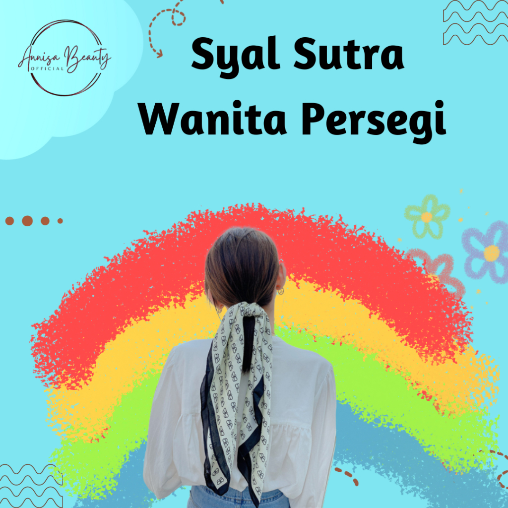 Wanita Syal Persegi 90 Cm Besar Persegi Syal Wanita Sederhana Temperamen Bergaris Syal Sutra