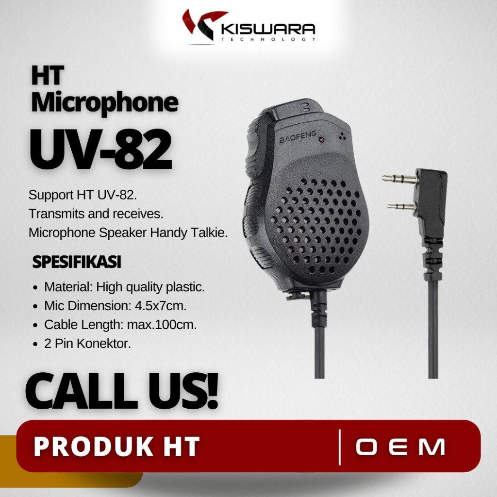 Speaker Microphone HT Baofeng UV-82