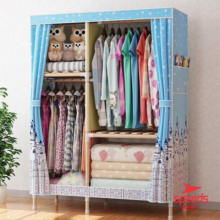 SPEEDS Lemari Baju Portable Bongkar Pasang / Lemari Pakaian LX207-1