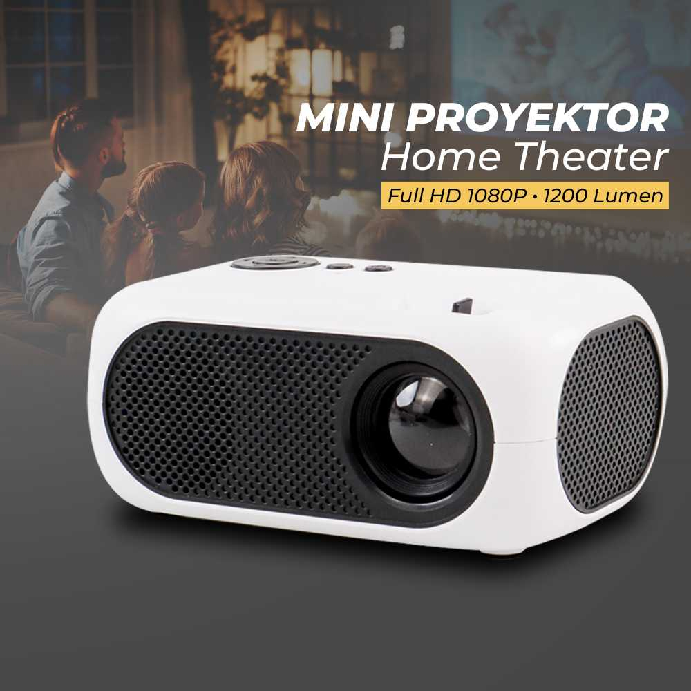 Salange Proyektor Mini LCD Full HD 1080P 1200 Lumens Home Theater - M24