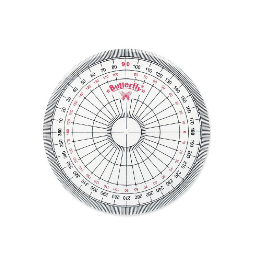 

Protector Busur Derajat Butterfly 360 10 cm ( 360/10 cm ) Full