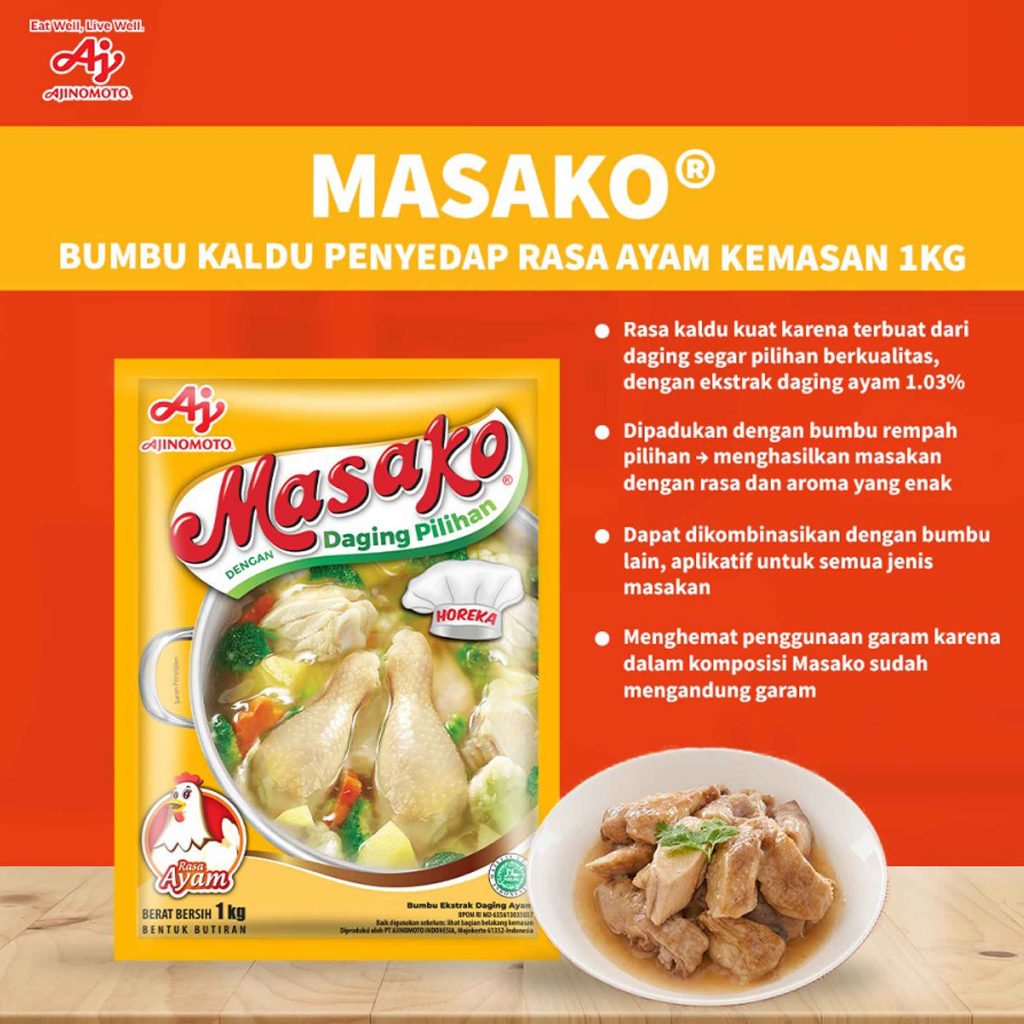 MASAKO DENGAN DAGING AYAM PILIHAN 1kg